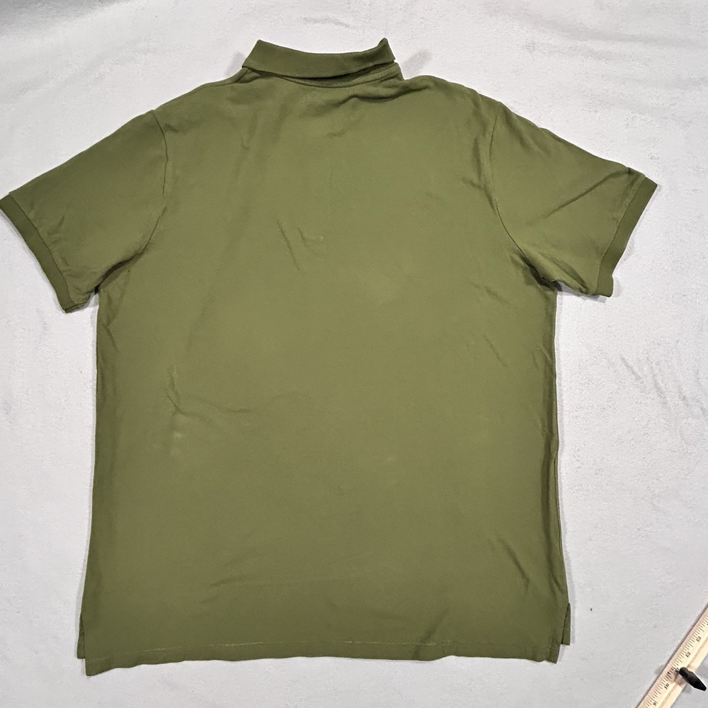 Eddie Baurer Men T2XL Short Sleeve 100% Cotton Olive Army Green Polo Golf Shirt - Picture 7 of 10